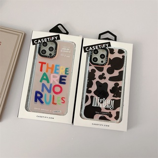 Casetifg เคสโทรศัพท์ซิลิโคน TPU กันกระแทก ลายการ์ตูนมิกกี้เมาส์ พร้อมกล่องบรรจุภัณฑ์ สําหรับ iPhone 14 11 13 12 Pro Max 14Plus XR X XS Max