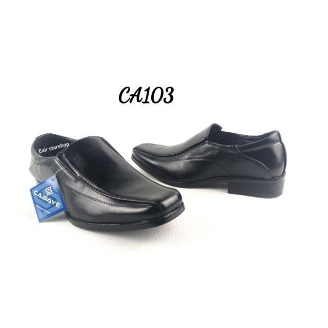 Cabaye รองเท้าหนัง รองเท้าคัทชูชาย CA103-black