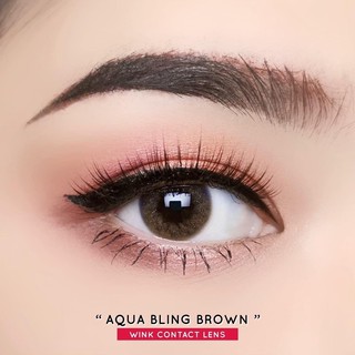 คอนแทคเลนส์ Wink Lens Aqua Bling ค่าสายตา 0.00 ถึง -5.00