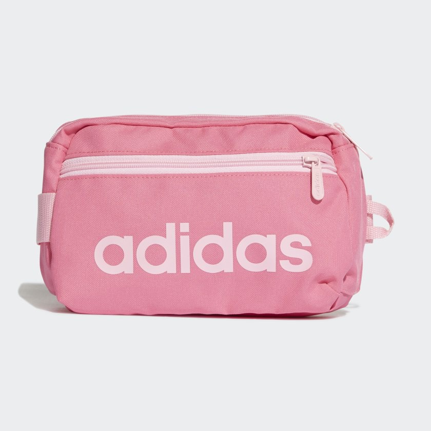 🎒รหัส DT8630 กระเป๋าคาดเอว ยี่ห้อ adidas รุ่น Linear Core Waist Bag สีชมพู ของแท้ 💯% ราคา 500 บาท🎒