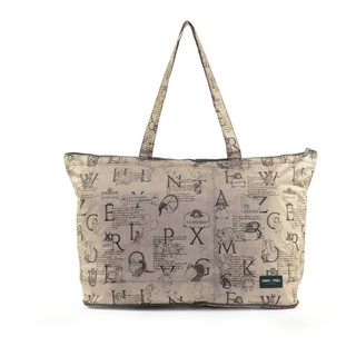 HAPITAS กระเป๋าพับ กระเป๋าสะพาย ทรง Tote Bag  ลาย Tales Beige