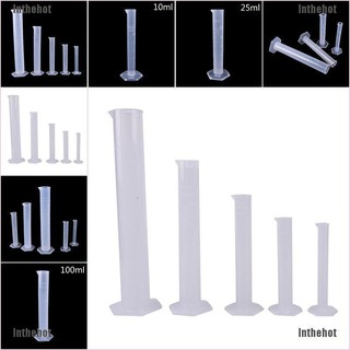 Inthehot กระบอกตวงพลาสติก ขนาด 10​ 25 50 100 250 มล. สําหรับ