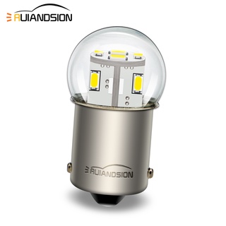 Ruiandsion หลอดไฟตัดหมอก Led BA15S P21W 1156 1157 BAY15D P21/5W BA15D 6V 12V 24V 48V สีขาวอบอุ่น สําหรับรถยนต์ 1 ชิ้น