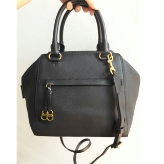 Tory Burch Gemini Link Satchel Black Leather Tote สีดำ สวยม๊าก ใบนี้งานชอป มีถุงผ้าค่ะ