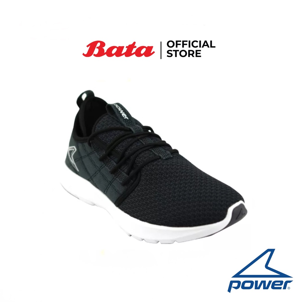 Bata POWER MENS RUNNING รองเท้ากีฬาชาย รองเท้าวิ่ง แบบเชือก สีเทาเข้ม รหัส 8182292 Mensneaker