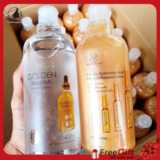 2 Pieces แพคคู่!!โลชั่นวานีก้า Vanekaa Orange Hyaluronic Lotion / น้ำตบวานีก้า Vanekaa Golden Nourish Brighten