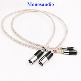 สายสัญญาณเสียง RCA TO XLR 1 คู่ พร้อมปลั๊กเชื่อมต่อ คาร์บอนไฟเบอร์ สายสัญญาณเสียงไฮไฟ 1.5 เมตร