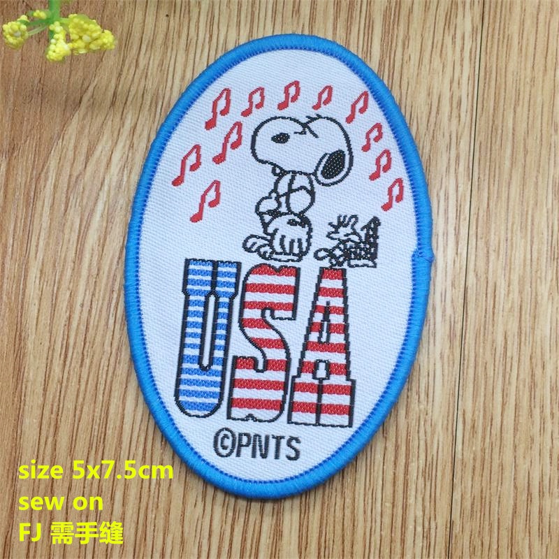Need Hand-Sewn กาวฟรีน่ารัก Snoopy สุนัขชายหญิงการ์ตูนเด็กผ้า Patch Hand-Sewn ถัก Mark เสื้อผ้ากางเกงหมวกผ้านวมเสื้อยืดตกแต่งโทรศัพท์ - รูปที่ 2