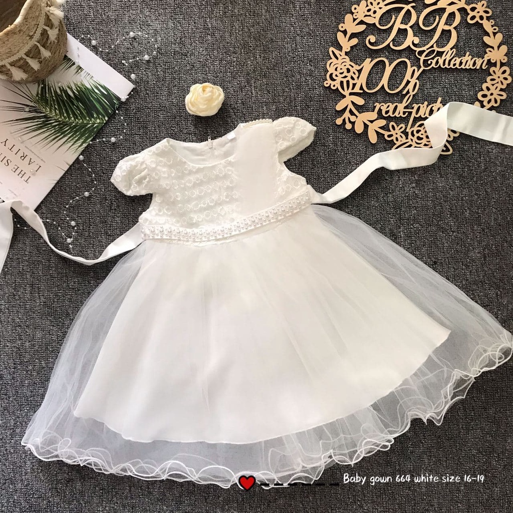 LITTLE BEAR KIDS GOWN 664-JN*4 (W HEADBAND) 8816