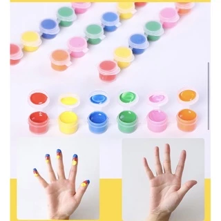 พร้อมส่งชุดระบายสีน้ำ ชุดรูปภาพ2แผ่น6สีฟรีพู่กัน ชุดสีน้ำDIY