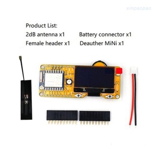 Xinp Dstike Deauther Mini Esp8266 Wifi แผ่นบอร์ดโมดูลขนาดมินิเชื่อมต่อ Wifi เพื่อการเรียนรู้ Oled Nodemcu OrnC