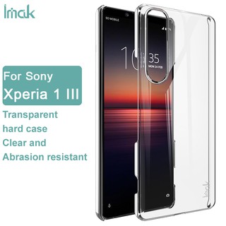 Imak Hard Casing Sony Xperia 1 III Crystal Clear Back Cover Anti-fall เคสกันกระแทก protective Case เคส เคสใสสำหรับใส่โทรศัพท์มือถือ