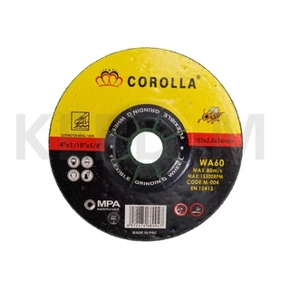 COROLLA ใบเจียร์ 4 นิ้ว บาง 2.5 มิล เหล็ก และ สแตนเลส 4 นิ้ว บาง 2.5 มิล [ 50 ใบ/ กล่อง ]-[ 25 ใบ / แพ็ค]-[ 10 ใบ / แพ็ค