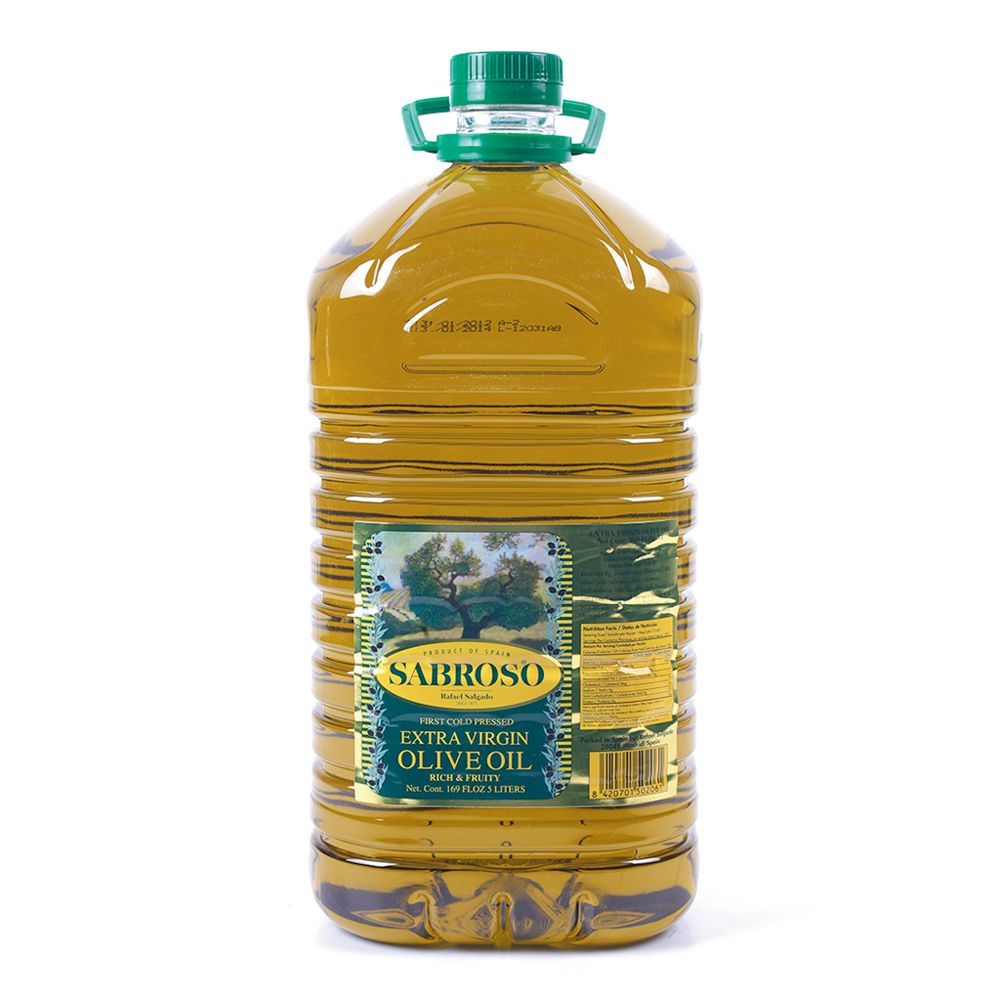 Sabroso Extra Virgin Olive Oil 5 L.ซาโบรโซ่ เอ็กซ์ตร้าเวอร์จิน น้ำมันมะกอก 5 ลิตร