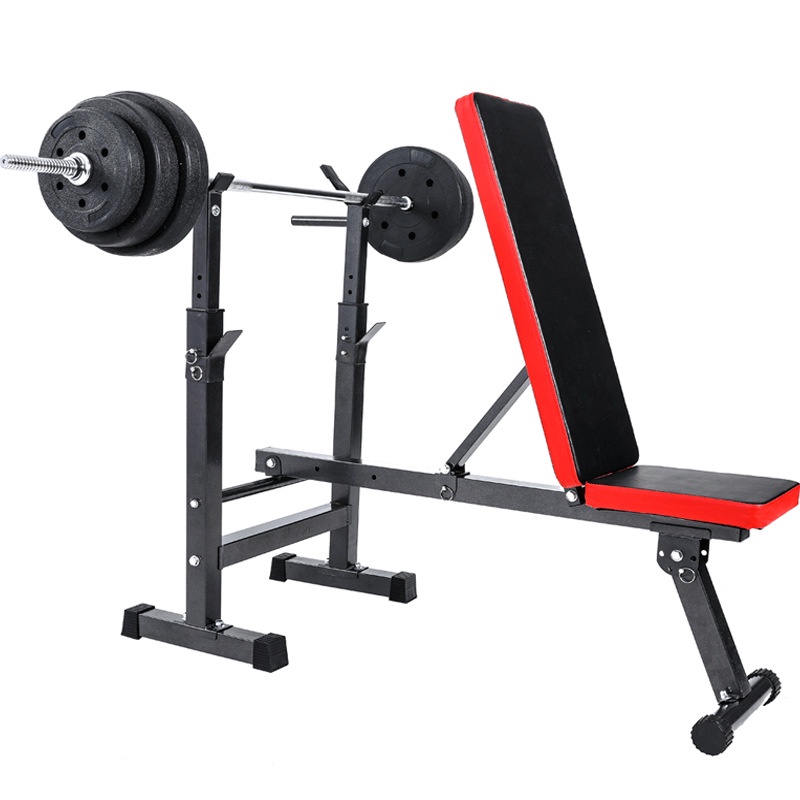 Foldable multifunctional dumbbell bench Home gym fitness equipment Barbell bed Sports goods Weightlifting bed