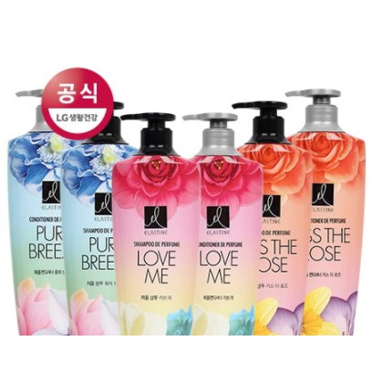 elastine perfume shampoo conditioner 600ML.แชมพูเกาหลี คอนดิชั่นเนอร์ ของแท้นำเข้าจากเกาหลี100%
