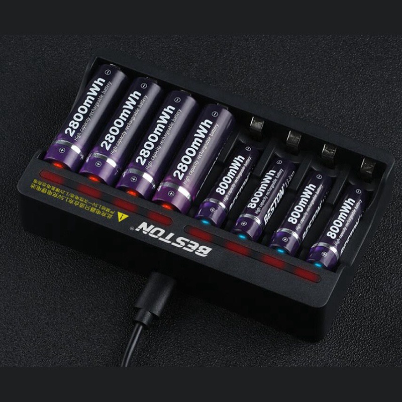 Beston ที่ชาร์จถ่าน Li-ion 1.5V 8ช่อง ถ่านชาร์จลิเธียม ถ่านลิเธียม แบตลิเธียม แบตเตอรี่ลิเธียม