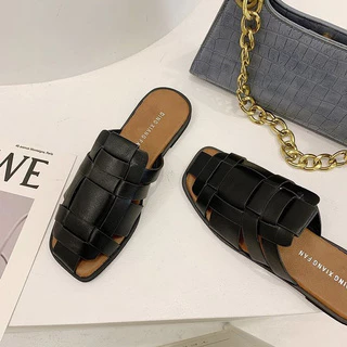 JINxCHOY SHOES รองเท้ามุลเลอร์ลําลอง หนัง PU ใส่สบาย ระบายอากาศ เข้ากับทุกการแต่งกาย แฟชั่น สําหรับสตรี นักเรียน เดินชายหาด กลางแจ้ง Y2K