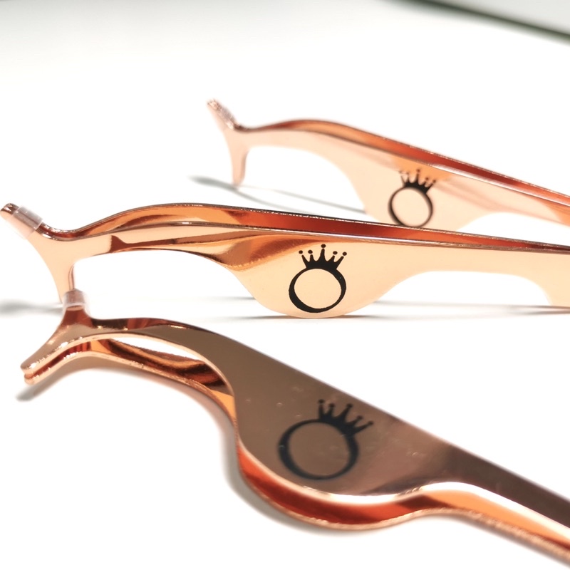ที่คีบขนตาปลอมGLAMOROUS แสตนเลสแท้สี RoseGold คุณภาพสูง หนีบสนิท คีบขนตาได้แม้มีเส้นที่บาง
