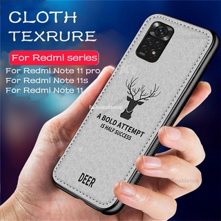 เคสโทรศัพท์มือถือหนัง ซิลิโคนนิ่ม ผิวด้าน ลายกวาง สําหรับ Xiaomi Redmi Note 11 10 pro 11s 10s 11pro 10pro Note11 pro Note11pro Note10s Note10pro 4G 5G