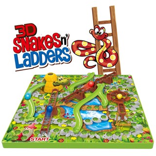 เกมส์ บันไดงู 3D snakes ladders ของเล่นเสริมพัฒนาการ