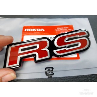 โลโก้ RS แท้  สำหรับติดท้ายรถ honda