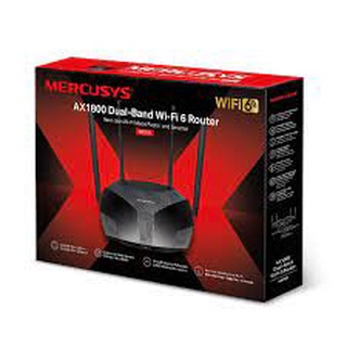 Mercusys(เมอร์คิวซิส)AX1800 Dual-Band WiFi 6 Router, 1201 Mbps (5 GHz) + 574 Mbps (2.4 GHz), 1× Gigabit WAN Port + 3× G