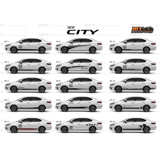 สติ๊กเกอร์แต่งรถด้านข้างลายโคลนสติ๊กเกอร์แต่งรถ Honda CITY ฮอนด้าซิตี้