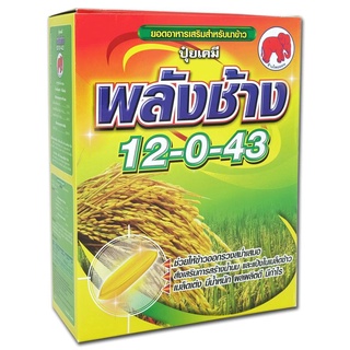 ปุ๋ยเกล็ด พลังช้างสูตร 12-0-43 บรรจุ 1 กิโลกรัม สูตรเสริมสร้างขนาดผล ได้คุณภาพ น้ำหนักดี ติดผลดก