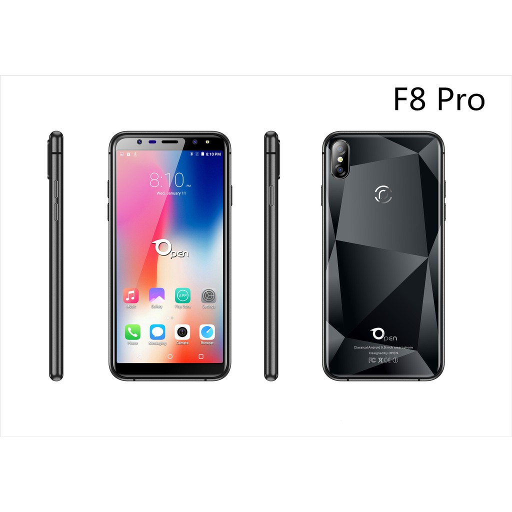 เปิด F8 Pro 5.5 นิ้ว HD หน้าจอขนาดใหญ่โทรศัพท์มือถือ 1GB 16GB สมาร์ทโฟน Android แบตเตอรี่ทนทาน