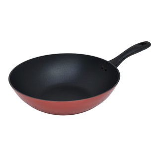 Diamond chef กระทะอลูมิเนียม เคลือบ non-stick ก้นลึก ขอบหนา ขนาด 32 cm. กระทะด้าม wok pan