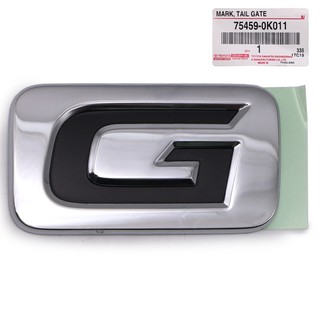 Logo โลโก้ติดท้ายกะบะ "G" ของแท้ 1ชิ้น สีโครเมี่ยม สำหรับ Toyota Hilux Vigo REVO Rocco SR5 ปี 2005-2019