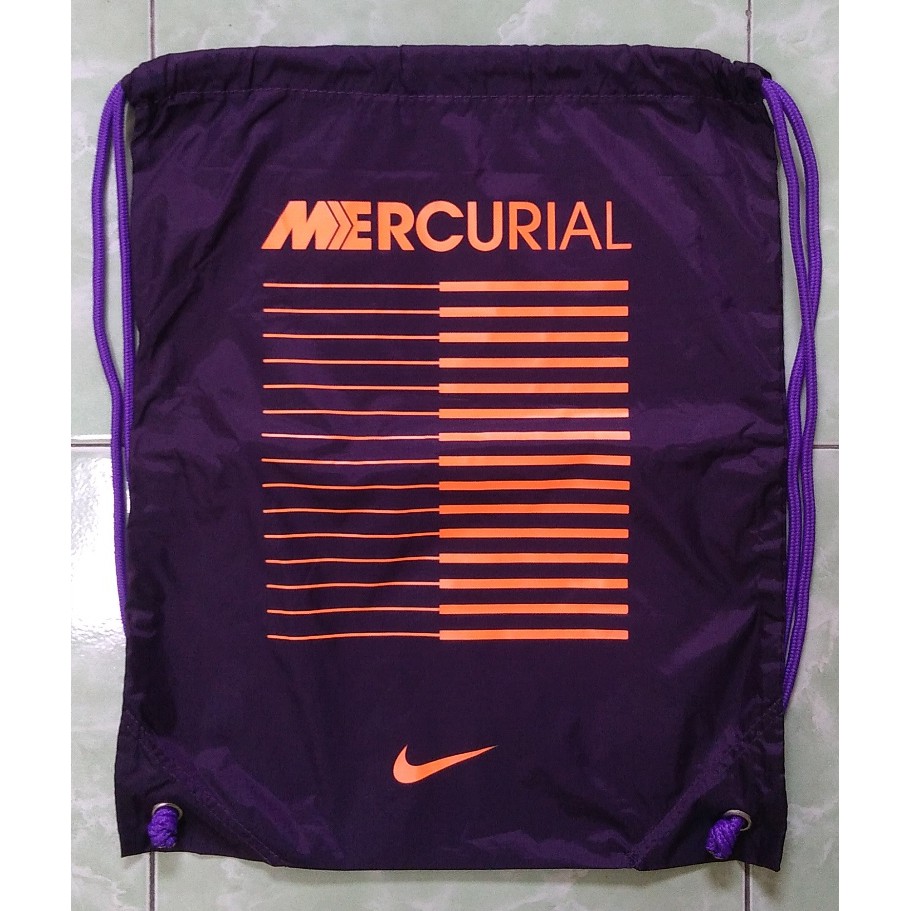 Mercurial Purple ของแท้ กระเป๋าหูรูด สําหรับใส่รองเท้าฟุตบอล รองเท้าฟุตซอล