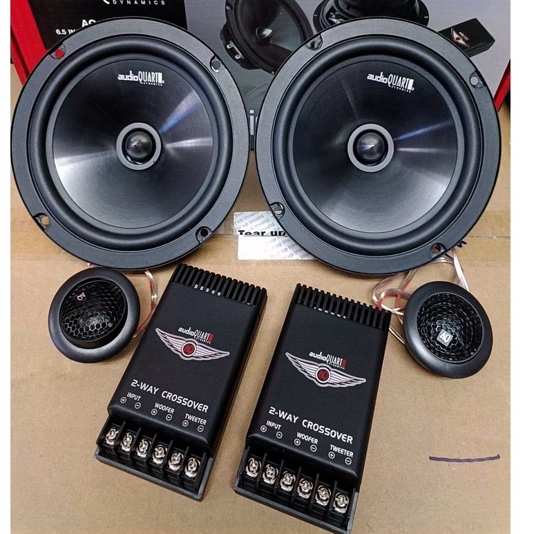 ลำโพงติดรถยนต์แยกชิ้น กลาง / แหลมขนาด6.5นิ้ว ยี่ห้อ AUDIO QUART รุ่น AQ-C602GXใส่ได้กับรถยนต์ทั่วไป