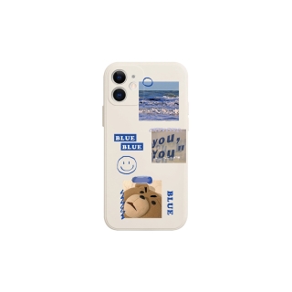 Cute Bear Fashion INS Style IPhone 13 Pro 12mini 11 Pro Max XR 7 8 Plus XS Max se2 Straight edge Cover Soft Liquid Silicone Case