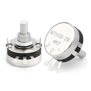 VR WTH118 - 2W Rotary Taper Carbon Film Potentiometer Pots ตัวต้านทานปรับค่าได้  Variable Resistor