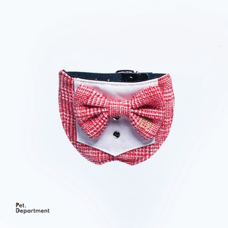 Red Tuxedo Collar ทักซิโด้ ปลอกคอหมา ปลอกคอแมว สีแดง