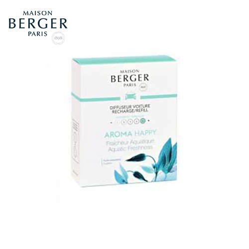 Maison berger paris,Car Diffuser Refill Pack Aroma Happy :น้ำหอมสำหรับเติมในรถยนต์กลิ่นอะโรมา แฮปปี้,น้ำหอมปรับอากาศในรถ