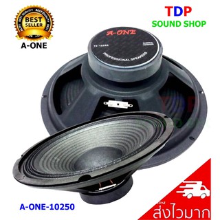 ดอกลำโพง10นิ้ว ดอกลำโพง A-ONE 10นิ้ว ขอบแข็ง แม่เหล็ก 100mm รุ่น 10250 TDP SOUND