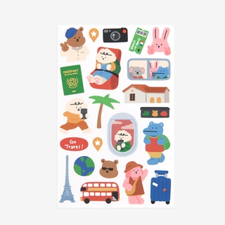 My Buddy Sticker - 36 Travel สติ๊กเกอร์สัตว์น้อยแสนน่ารัก จาก Dailylike ลิขสิทธิ์แท้