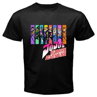 เสื้อยืดสีขาวเสื้อยืดคอกลมJojo  S Bizzare Adventure Anime Cartoon 100 % เสื้อยืดผ้าฝ้ายสำหรับผู้ชาย A01S-4XLS-4XL