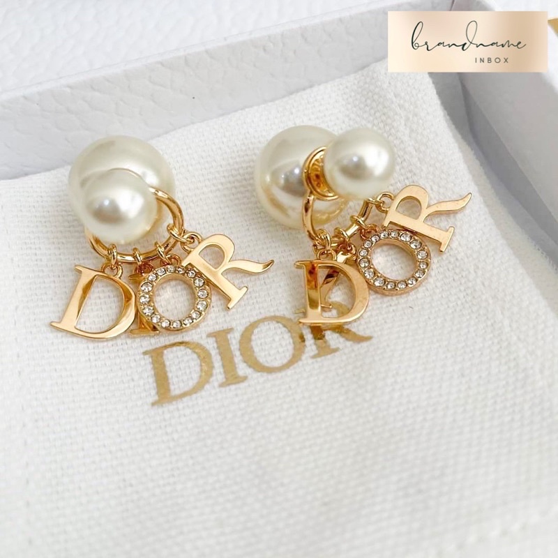 [ส่งฟรี] New DIOR Earrings รุ่นพี่ซู ของแท้ 100 Shopee Thailand
