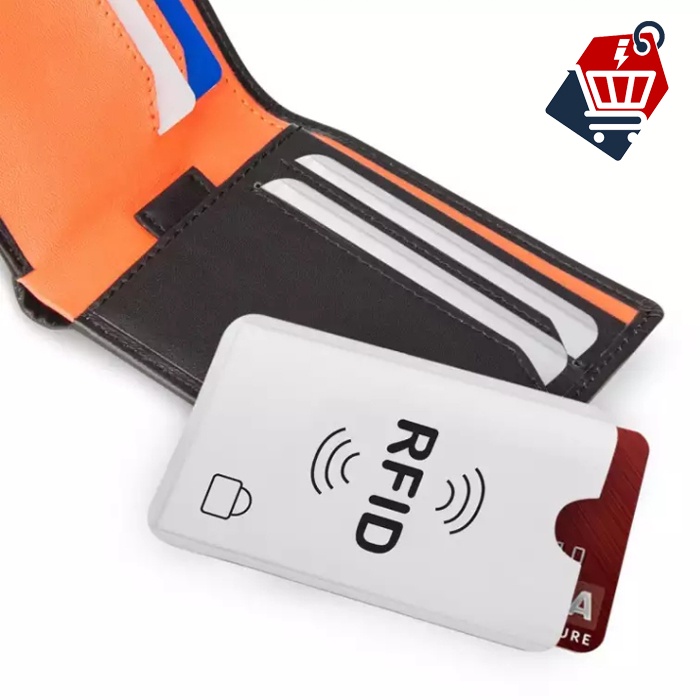 ของแท้ ซองใส่บัตร RFID ป้องกันการโจรกรรมข้อมูล, บัตรเครดิต RFID card blocking กระเป๋าใส่บัตรเครดิต RFID Block โลโก้ดำ