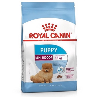 Royal Canin Puppy Mini Indoor 500 g. อาหารชนิดเม็ดสำหรับลูกสุนัขโตพันธุ์เล็ก (น้ำหนักโตเต็มวัย 1 - 10 กก.)