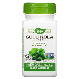 Natures Way Gotu Kola Herb 950 mg 100 Vegan Capsules