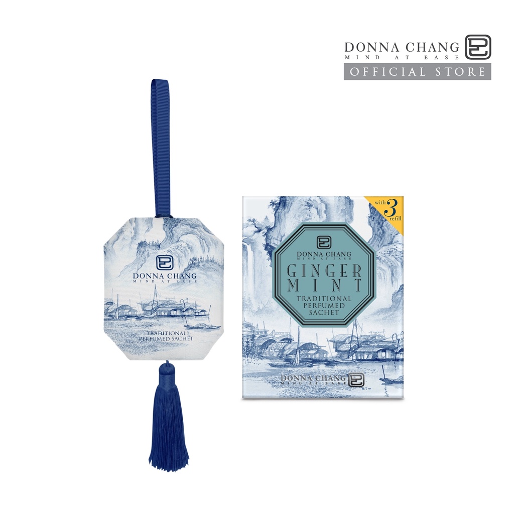 DONNA CHANG Ginger Mint Perfumed Sachet ดอนน่า แชง ถุงหอมปรับอากาศ ถุงหอม น้ำหอมปรับอากาศ น้ำหอมในรถยนต์