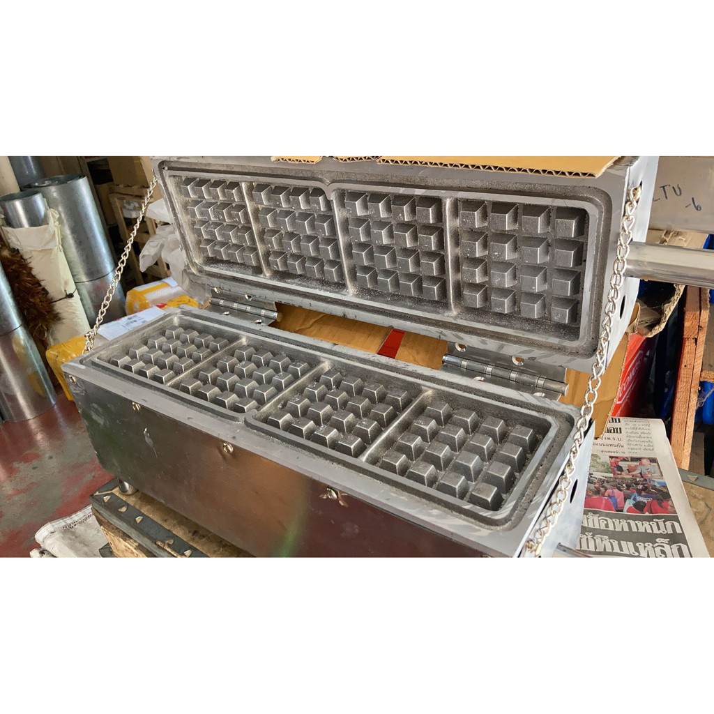 เตาขนมวาฟเฟิลแบบแก๊ส  เตาวาฟเฟิล เตาวาฟเฟิลรุ่นสี่เหลี่ยม เครื่องทำวาฟเฟิลแบบแก้ส