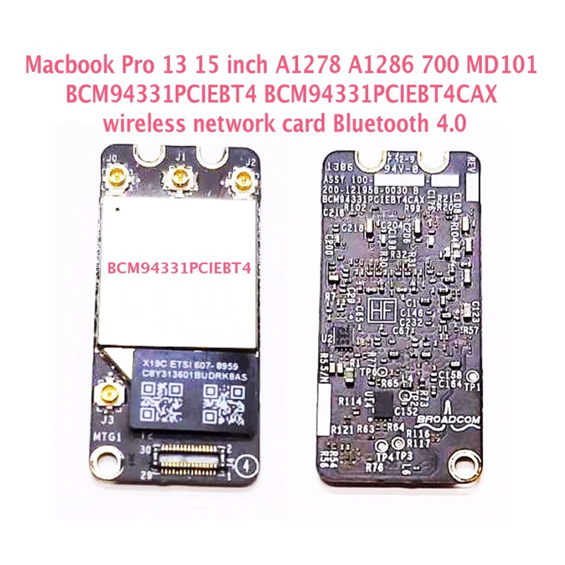 Pro 13 15 inch A1278 A1286 700 MD101 BCM94331PCIEBT4 BCM94331PCIEBT4CAX wireless network card Blueto