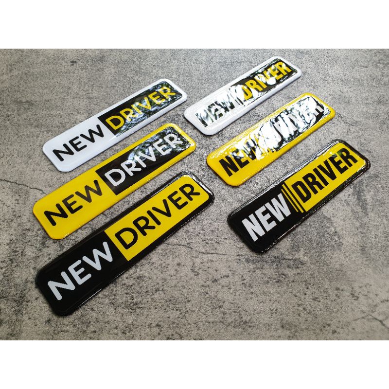 แผ่นแม่เหล็กติดรถยนต์ ลาย New Driver