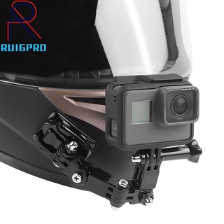 อุปกรณ์เสริมขาตั้งกล้อง Gopro 4 ทาง 4 ทาง สําหรับหมวกกันน็อครถจักรยานยนต์ Go Pro Hero 4 5 6 7 8 9 10 SJCAM EKEN H9 H9R